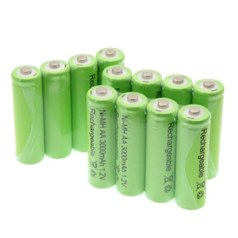 Лот 1,2 в 3000 мАч NI MH AA предварительно заряженные аккумуляторы NI-MH перезаряжаемые aa батареи для игрушек камера микрофон - Цвет: 12PCs