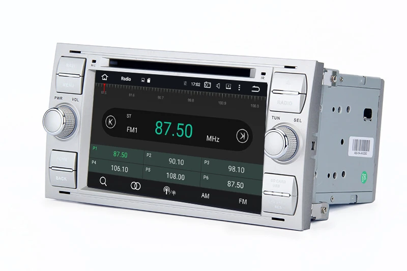 Sliver Android 9.0 Car DVD GPS Player For Ford Fiesta Focus C-max Galaxy Transit Fusion Auto Vehicl