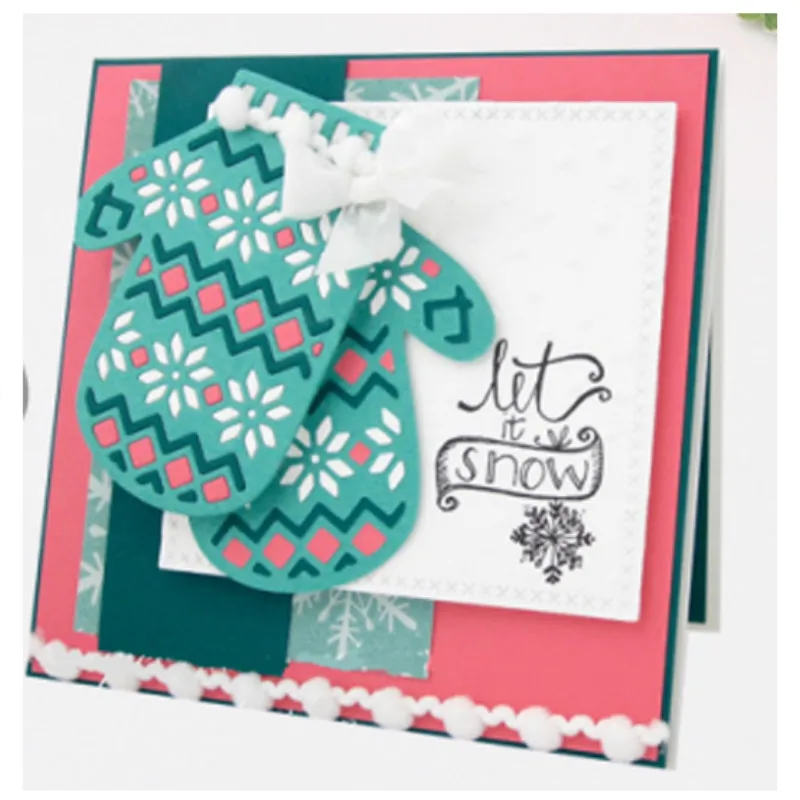

JC Metal Cutting Dies for Scrapbooking Snowflake Gloves Stencil Craft Handmade Album Embossing Folder Card Paper Photo Template