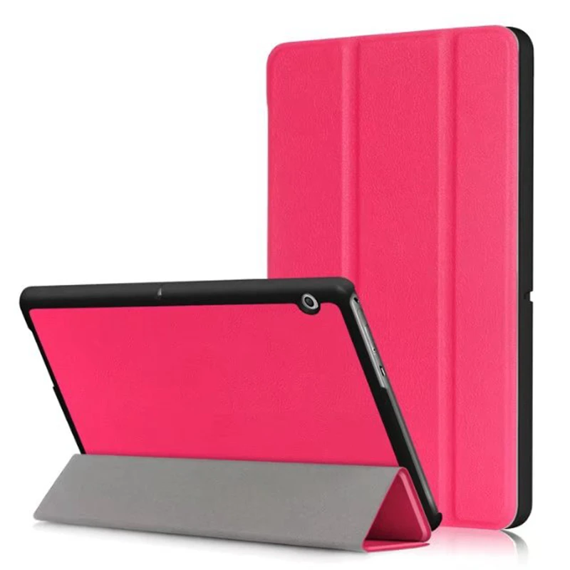 

Ultra Slim Case for HUAWEI MediaPad T3 10.0 (9.6"), Trifold Solid PU Leather Smart Magnet Protective Stand Cover +Free Gift