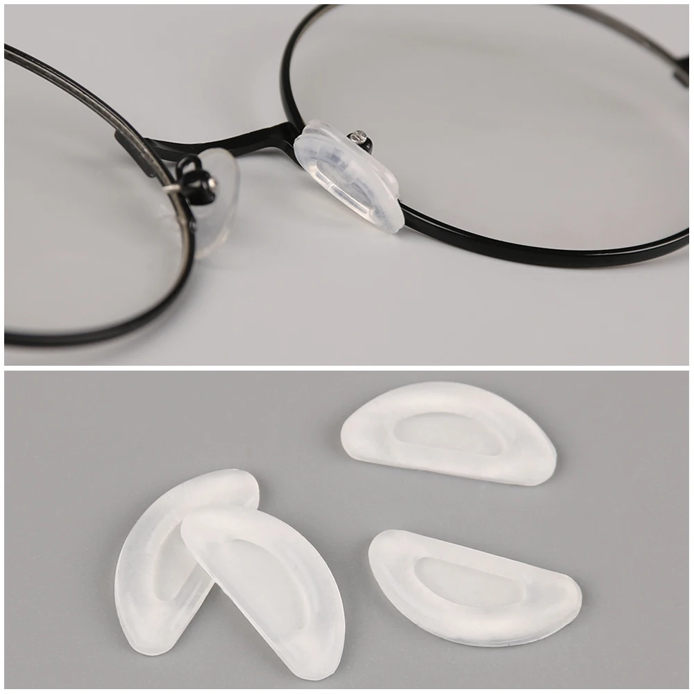 

5 Pair Mini Glasses Nose Pads Adhesive Silicone Nose Pads Non-slip White Thin Nosepads for Glasses Eyeglasses Sunglasses