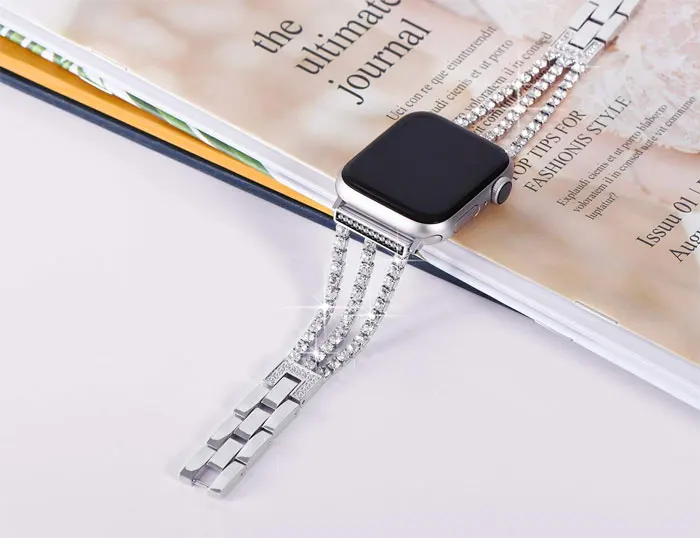 Bracelet Apple watch Femme Luxury Cristaux Diamond