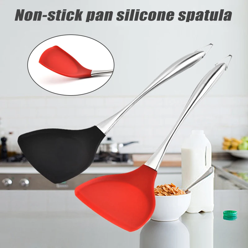 

Silicone Spatula Non-stick High Temperature Resistant Cookware with Stainless Steel Handle 2019 New