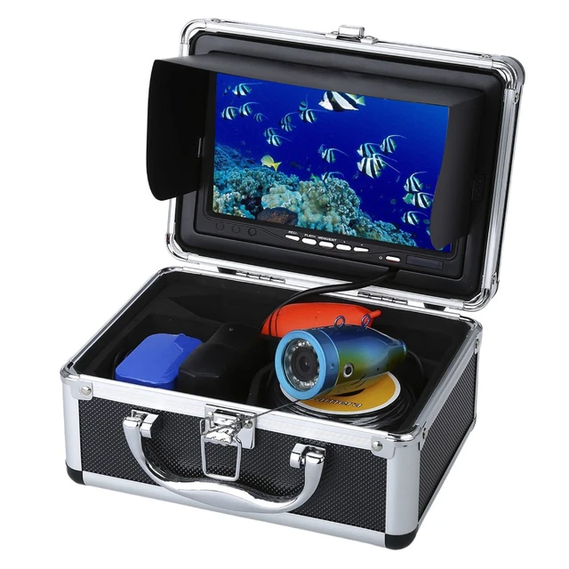 15M HD 1000TVL Underwater Ice Fishing Camera Fish Finder 7 LCD 12Pcs White  LED Lights - AliExpress
