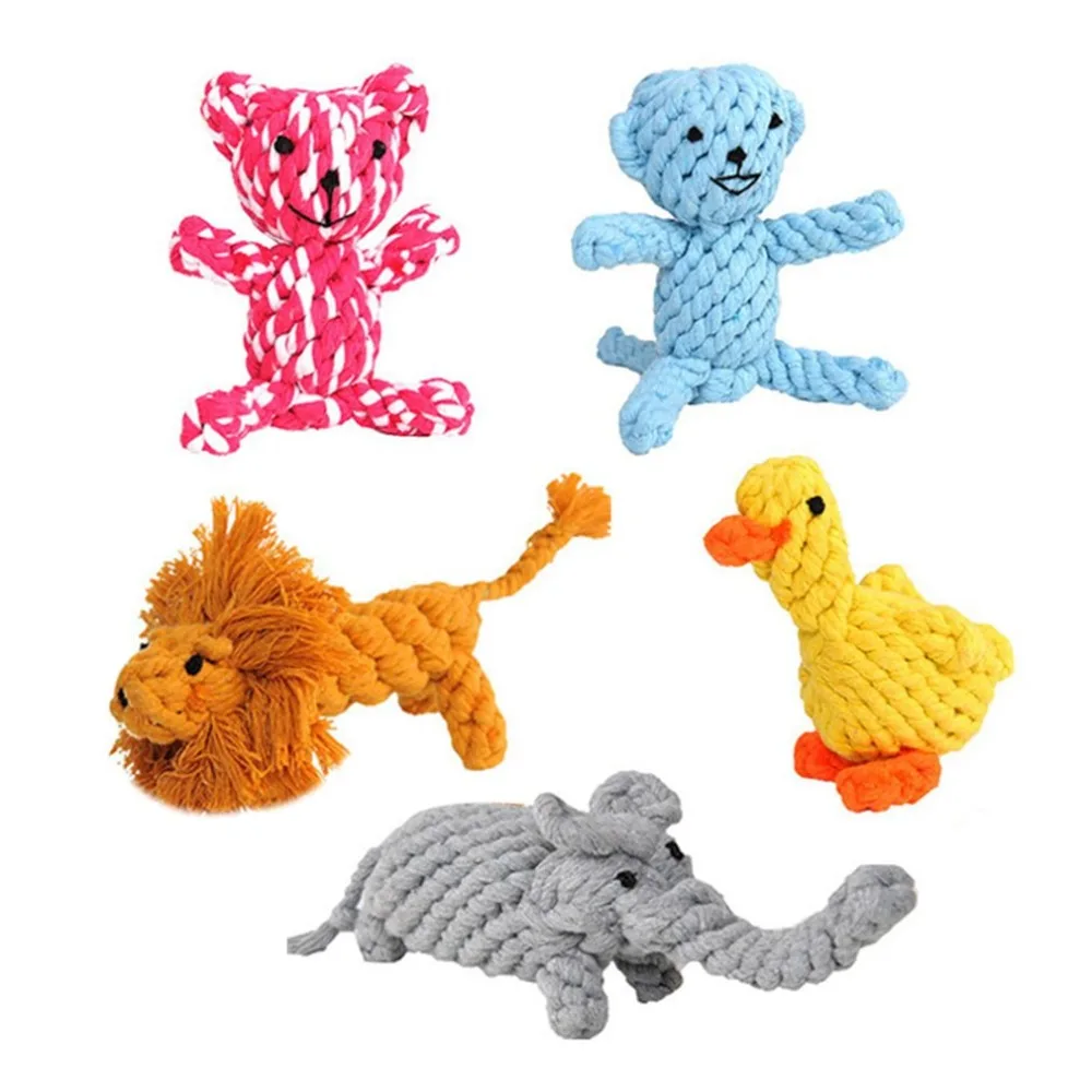 

1Pc Puppy Favorite Tough Strong Chew Knot Toy Pet Puppy Healthy Teeth Rope Popular Cute Dog Interactive Teeth Grinding Toys