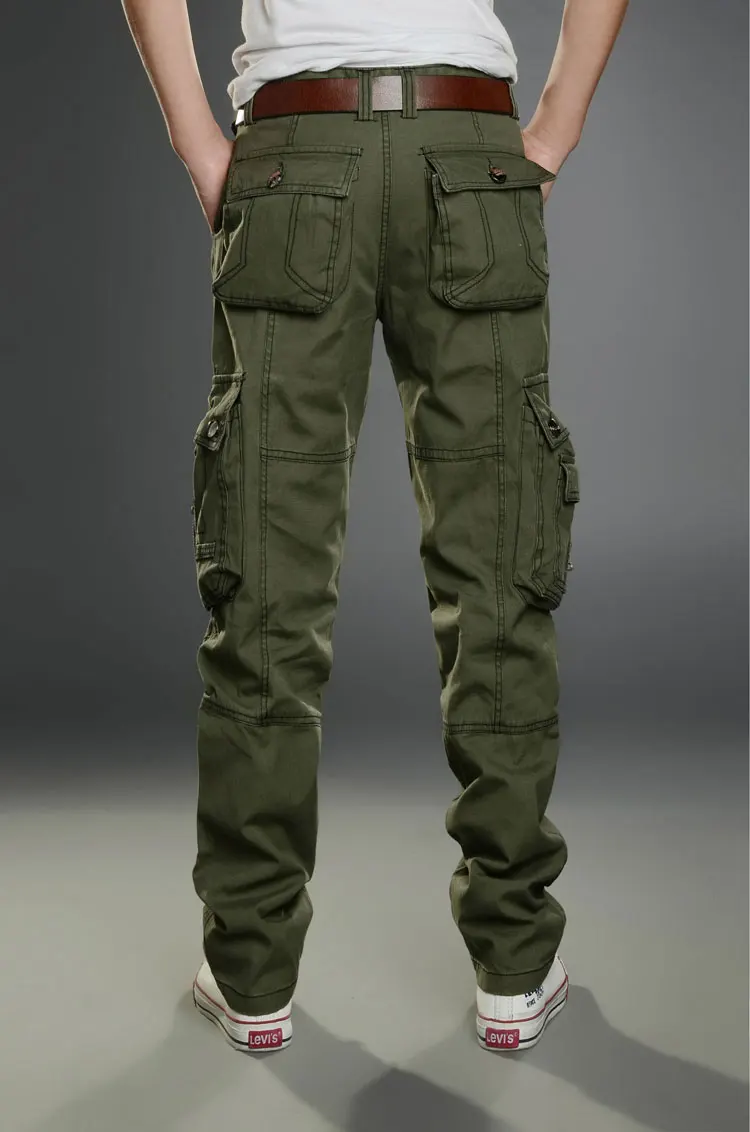Высокое качество Nisexper Новая мода Для мужчин s военные брюки-карго Для мужчин брюки дышащие летние с карманами длинные брюки для большой