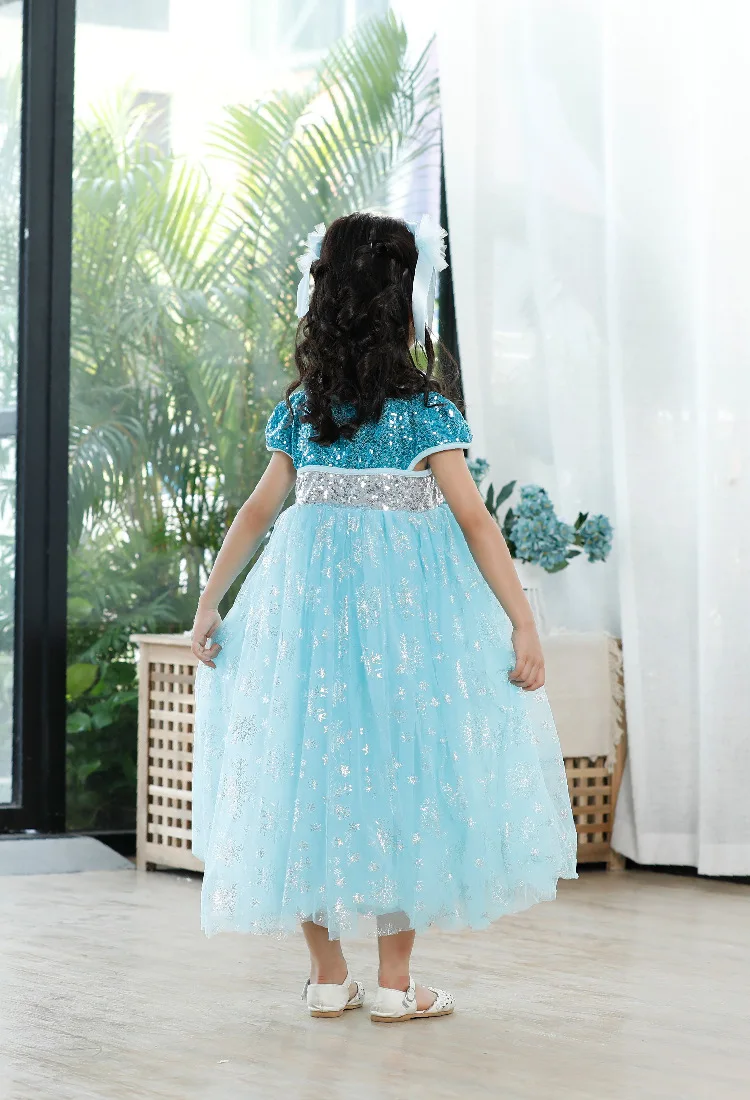 New Kids Frozen Dresses For Girls Elsa Anna Gowns Infant Princess Vestido Child Long Party Dress Carnival Costume Jurken Frocks