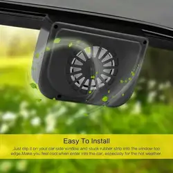 Для автомобиля на солнечных батареях лобовое стекло авто вентиляционное отверстие охлаждающий вентилятор Радиатор