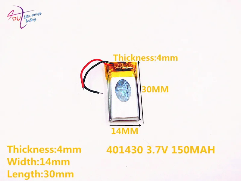 401430 3,7 V 150 mAh 401530 литий-полимерный Li-Po Li ion Перезаряжаемые Батарея ячейки для Mp3 MP4 MP5 gps Оборудование для psp Мобильный bluetooth