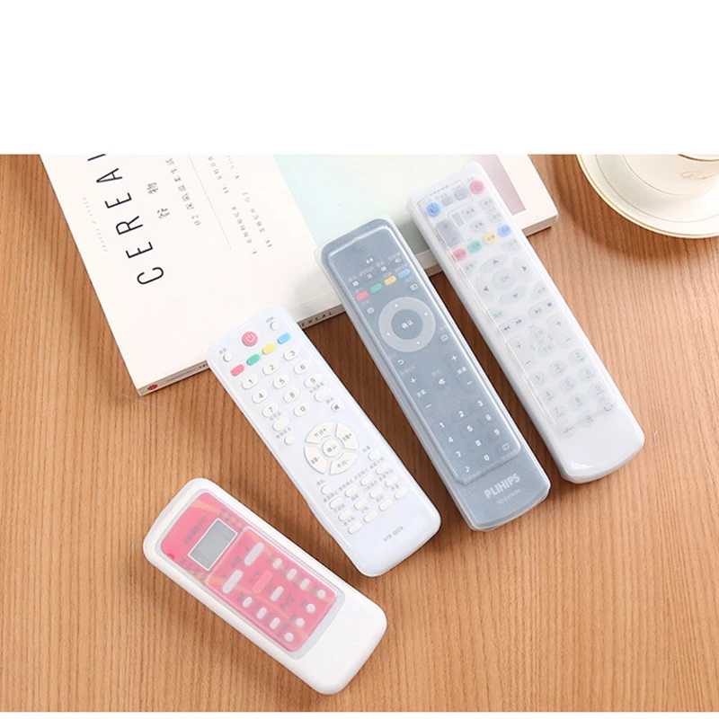 

1 pcs Remote Control Cover Silicone Transparent TV Remote Control Case Air Conditioning Dust Protect Storage Bag 5 Sizes