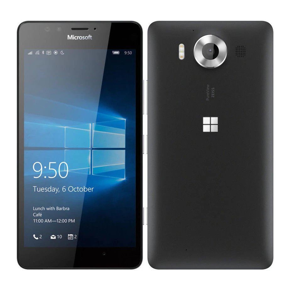 Microsoft Lumia 950 двойной разблокированный Windows 10 мобильный телефон 4G GSM 5,2 ''20MP wifi gps Hexa Core 3 Гб ram 32 Гб rom