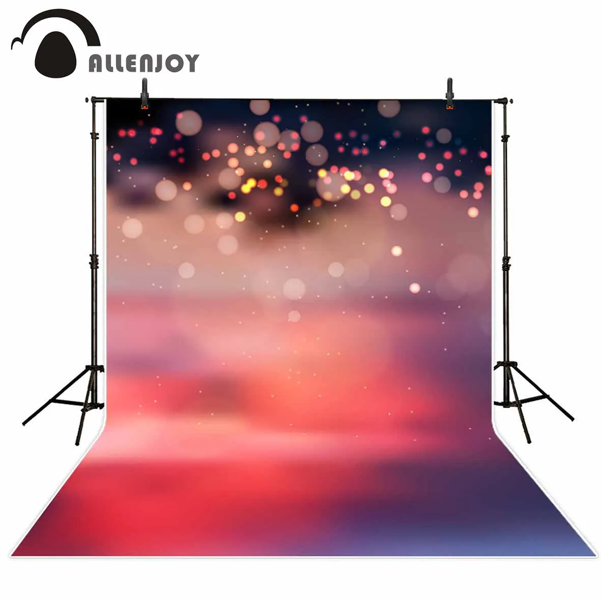 Allenjoy photography backdrops Shiny bokeh red purple golden dots