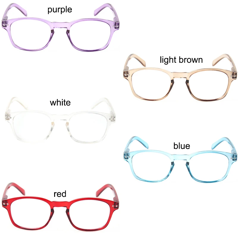 Очки для чтения Для женщин читателей модные Пластик Чистый Цвет Прозрачный кадр дамы Eyewears пресбиопии очки Серия 2