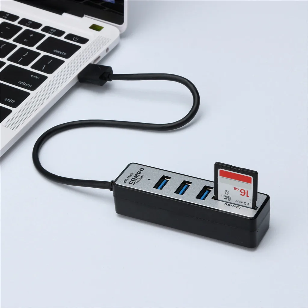 CARPRIE 2 в 1 комбо супер скорость USB 3 0 порта сплиттер концентратор + кардридер