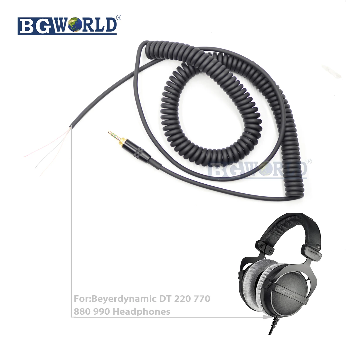 Bgworld交換ケーブルコードワイヤープラグラインイヤホンケーブル用beyerdynamic Dt220 Dt770 Dt880 Dt990ヘッドフォン Earphone Cable Earphone Cable Replacementearphone Replacement Cable Aliexpress