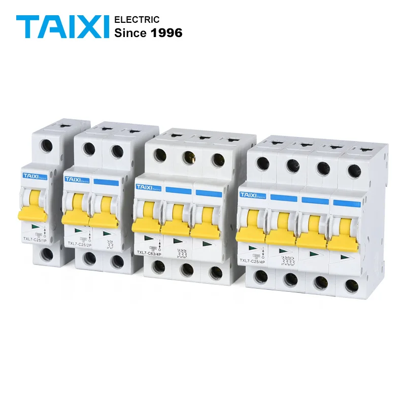 

10KA MCB L7-63 Small Miniature Circuit Breakers 1P 2Pole 3P 4P 10000A Breaking Customized DC 1000V 750V 20A 40A 60A