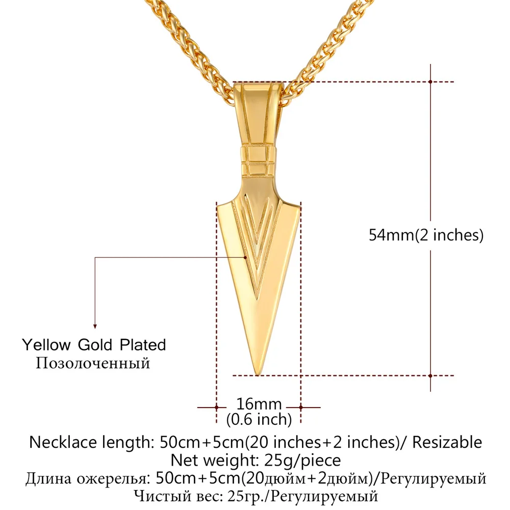 Starlord подвеска в форме стрелы ожерелье золото/серебро/черный цвет нержавеющая сталь воин стрелка Панк/ювелирные изделия Хип-хоп для мужчин GP2536
