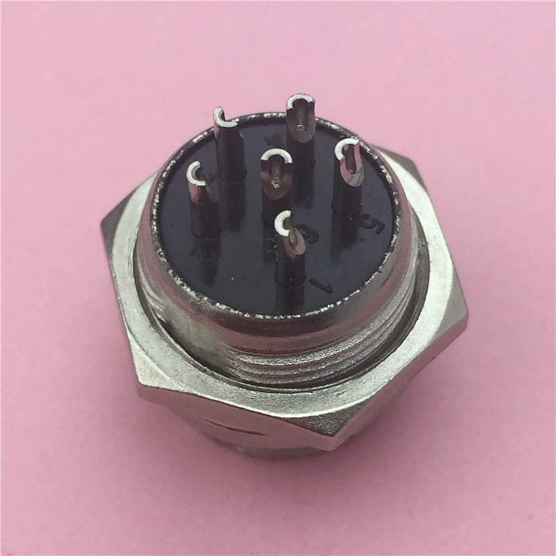 1pcs GX16 6 Pin Male Circular Socket Diameter 16mm Wire Panel Aviation Connector L106 Free Shipping Russia