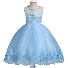 Платье принцессы с цветочным рисунком высокого качества для девочек, одежда для детей, платья для первого причастия для девочек, костюм для малышей, платья с расцветкой