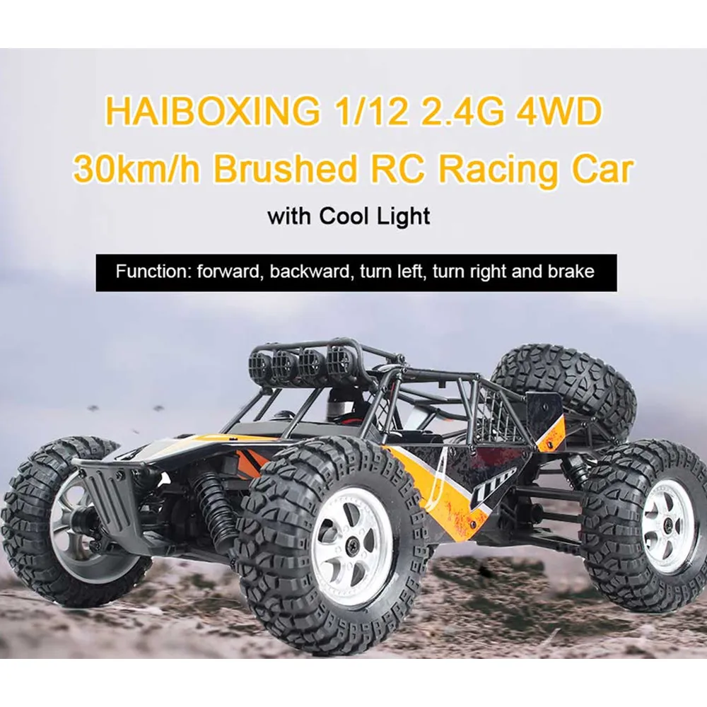High Quality HBX 12815 1/12 2.4G 4WD 30km/H Racing Brushed RC Car Off-Road Desert Truck With LED Light Toys Models Gifts For Boy