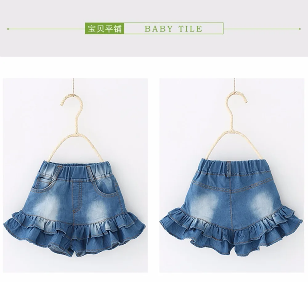 Calças de Brim Chumhey Bebê Meninas Shorts Verão Denim Macio Calças Curtas Menina Bordado Animal Quentes Crianças Roupas Toldder 3-8 t 4 Cheap Jeans