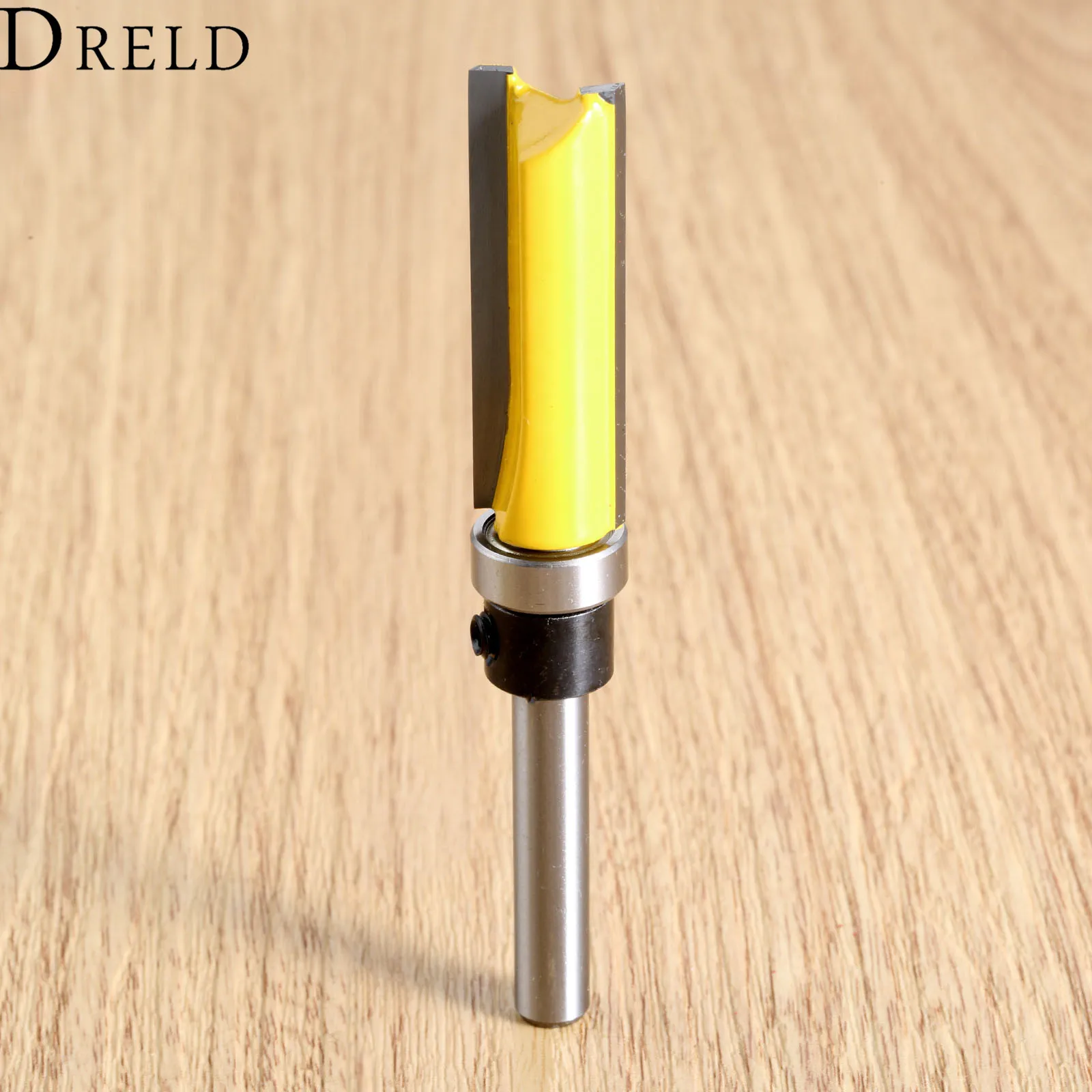 

DRELD 1pcs 1/4" Shank Flush Trim Router Bit Bearing Woodworking Milling Cutter Wood Drilling Carpenter Tools Carbide 1/4*1/2*38