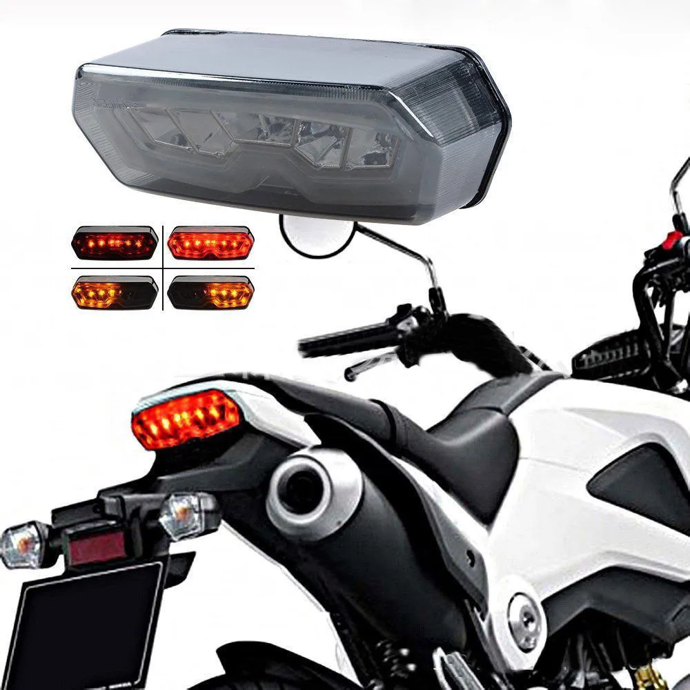 

LED Turn Signals for a Motorcycle Integrated LED Rear Stop Tail Turn Signal Light Honda Grom 125 MSX 2013-2016 Lamp Accessories