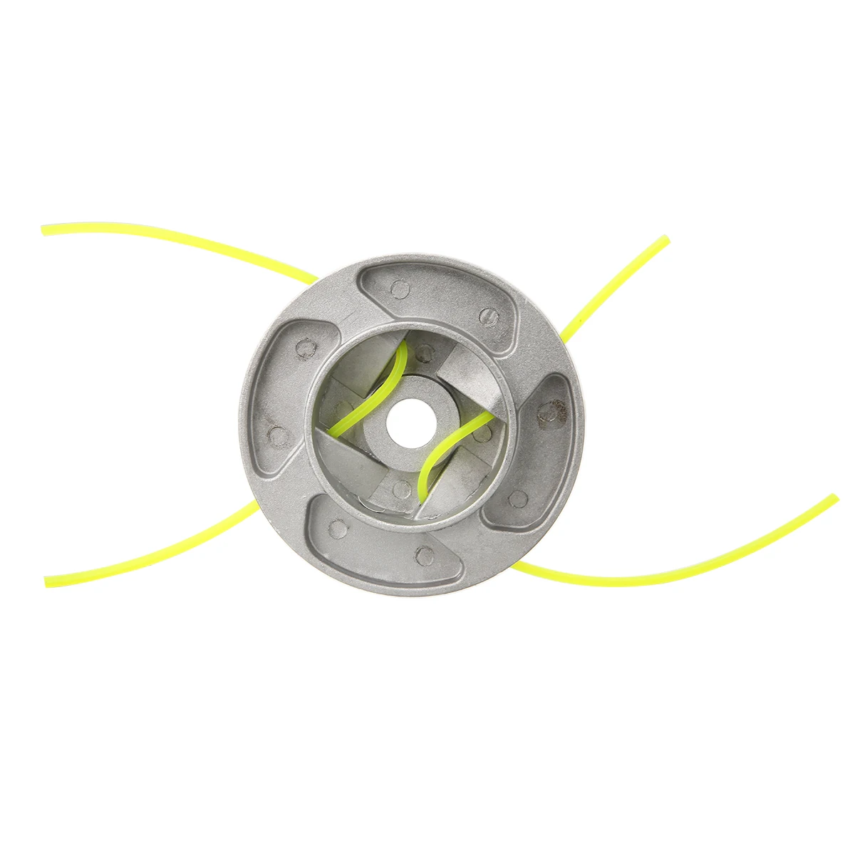 Garden Grass Trimmer Parts with 4 Rope String Saw Grass Brush Aluminum Alloy Grass Trimmer Head for Lawn Mower Cutting Tool