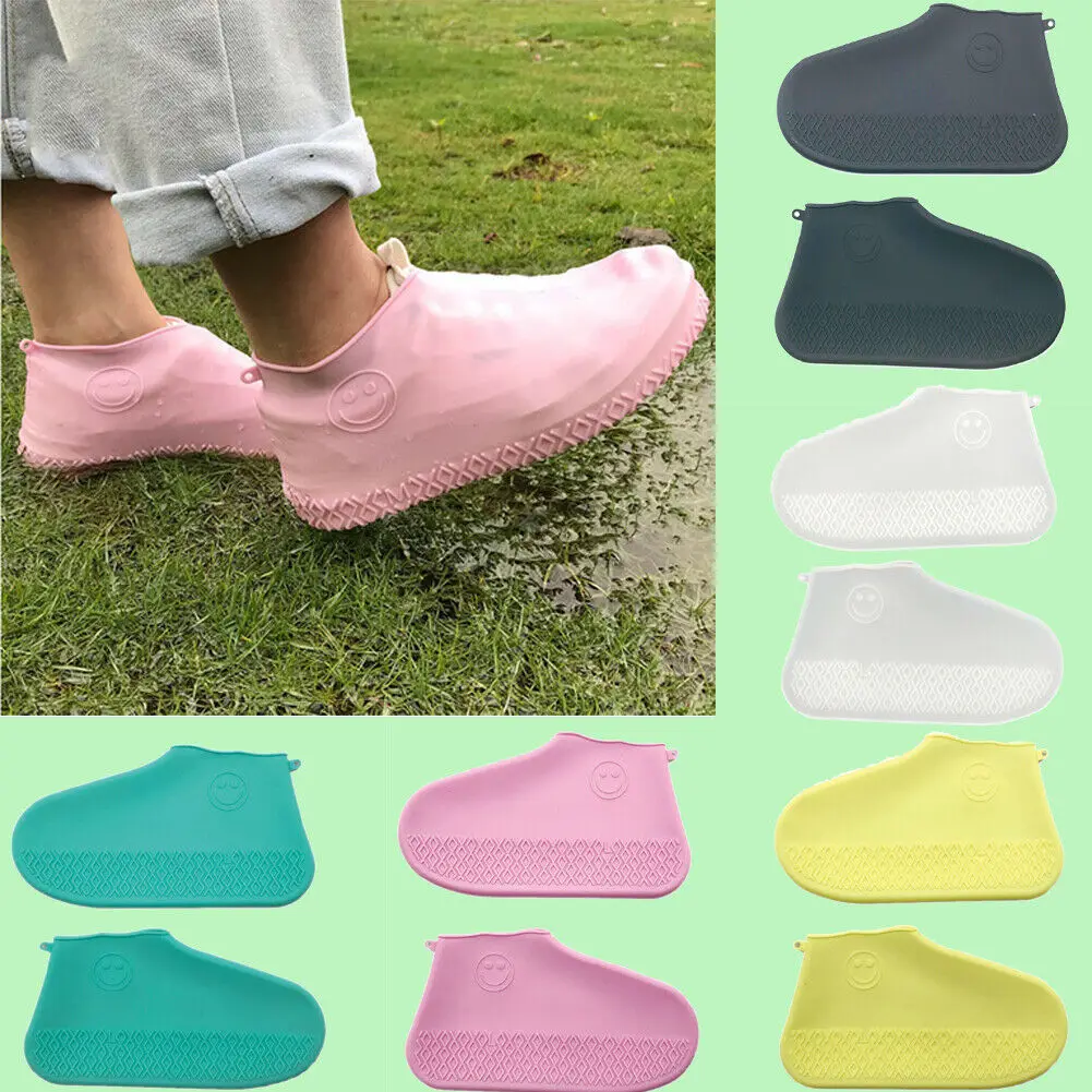 Amindz Couvre Chaussure Impermeable,2paires Surchaussures Impermeables Réutilisables Antidérapants