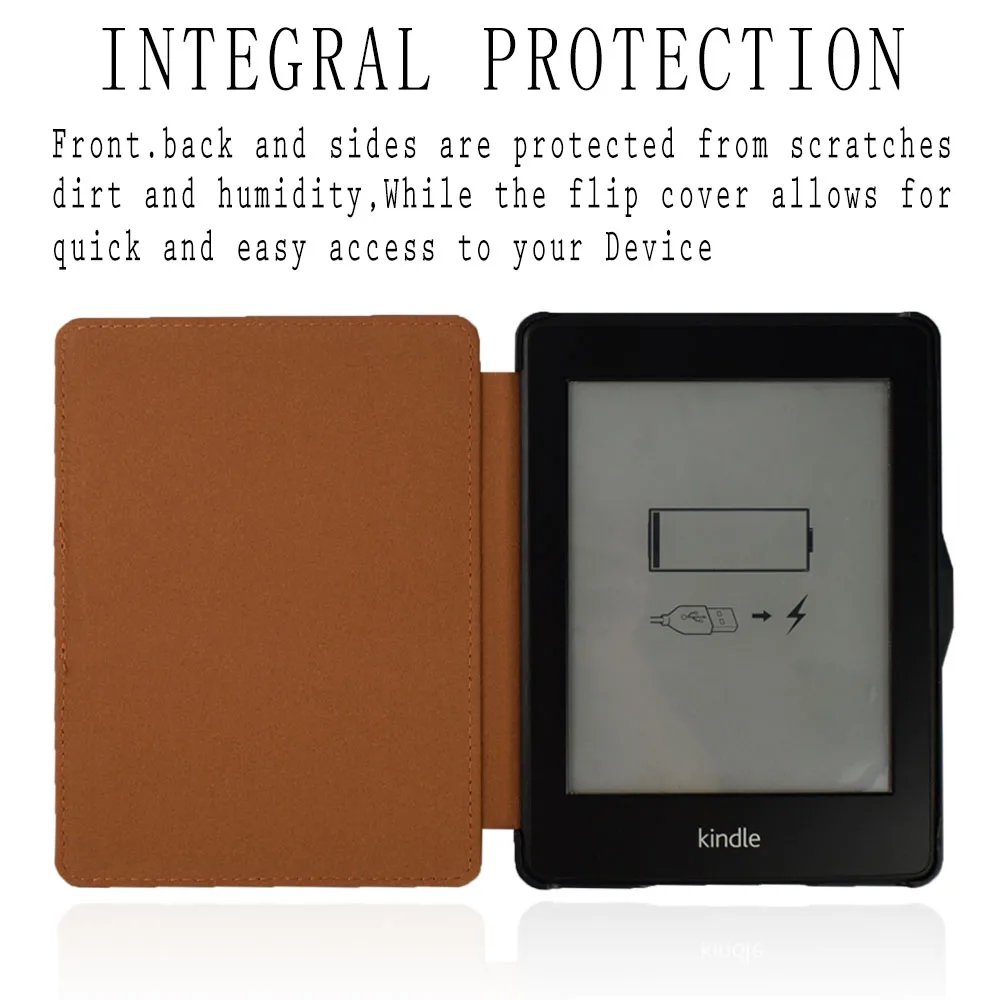 Винтажный кожаный чехол-книжка для Amazon Kindle Paperwhite 1 2 3( 2013 2012) флип-чехол с магнитом и функцией автоматического сна+ пленка+ ручка