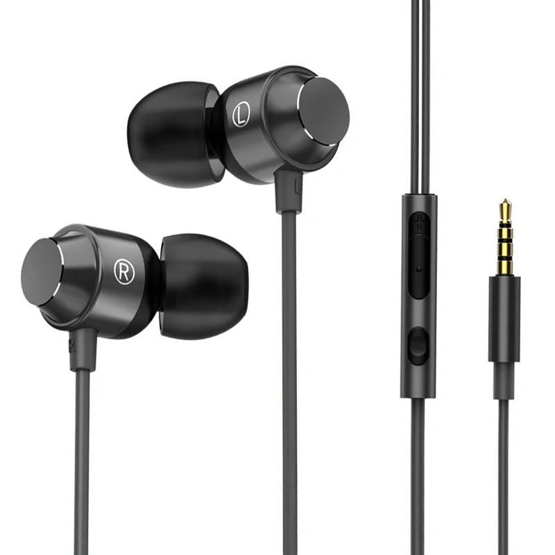 

3.5mm Wired Earphone Sport Running Handsfree Earbuds Headphones with Microphone for Phone Samsung Xiaomi iPhone Bass Earphones