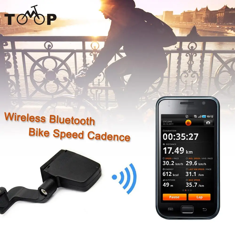 

Bicycle Computer Speedometer Wireless Bluetooth ANT Fitness Tracker Bike Speed Cadence Combo Sensor Speedometer