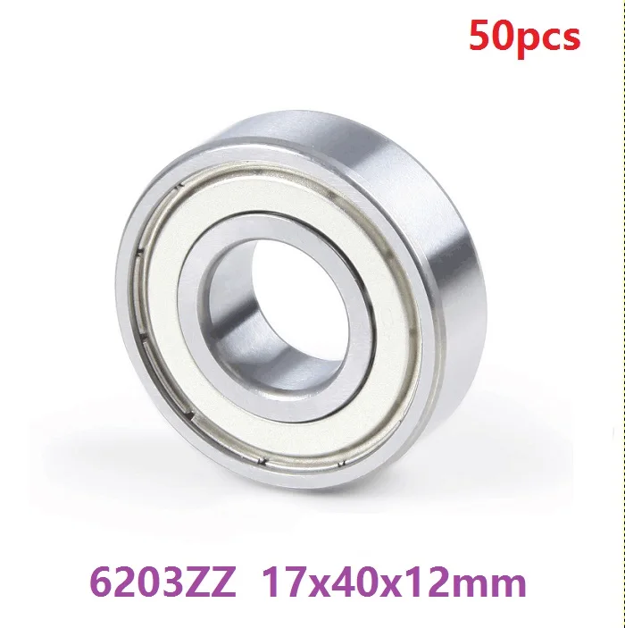 

50pcs/lot 6203ZZ 6203-ZZ 6203 ZZ 2Z 17*40*12mm Ball Bearings 17x40x12mm Deep Groove Ball bearing