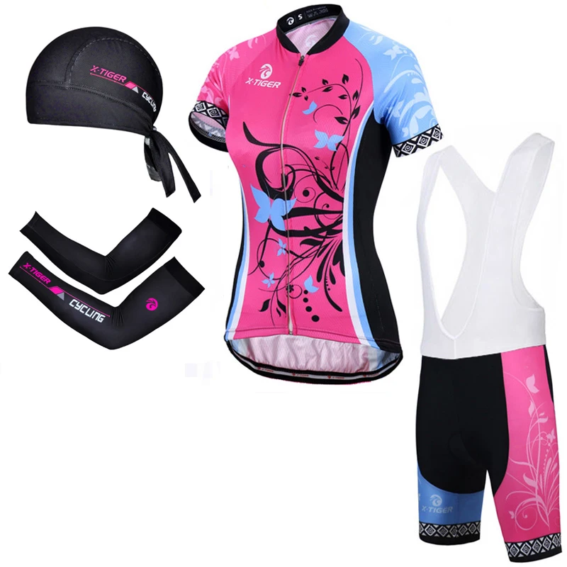 X-Tiger Pro Женский комплект для велоспорта быстросохнущая одежда для велоспорта дышащая одежда MTB для велосипедистов костюм для езды на гоночном велосипеде Джерси комплект