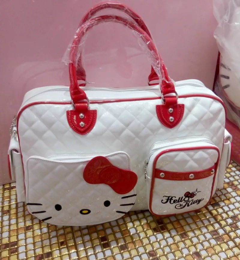 Новая Большая сумка Hello kitty, сумка-тоут для путешествий, XW-2089 - Цвет: White