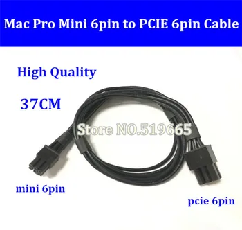 

High Quality Mini 6-Pin to PCI-E pcie 6Pin PCI Express Power Cable for MacPro G5 TITAN Graphic Video Card Black 18AWG 37CM