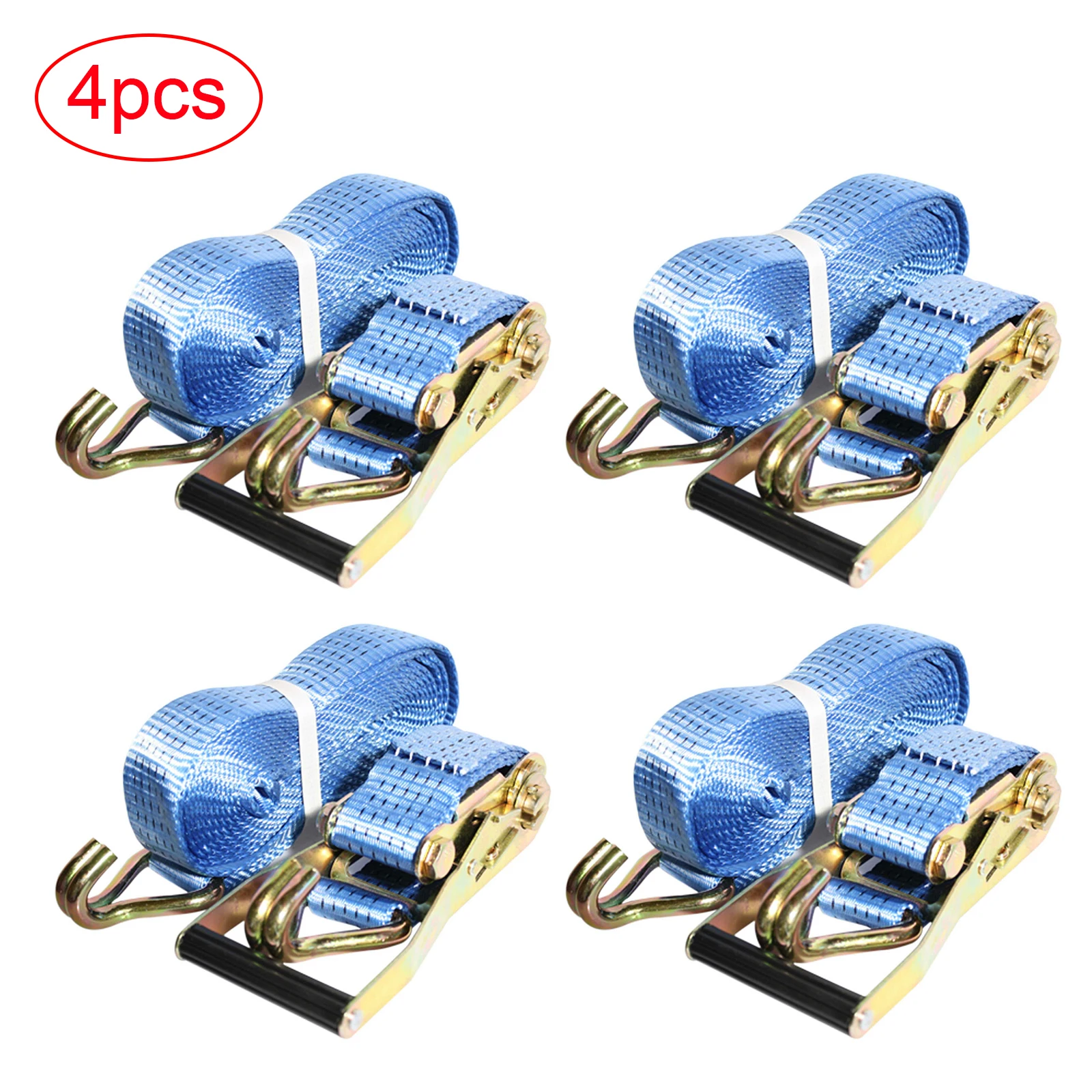 

New 4Pcs 6 meter 5T with car tension rope Ratchet Ratchet Tie luggage strap tied with fixed cargo retractor Cintos tensos HWC