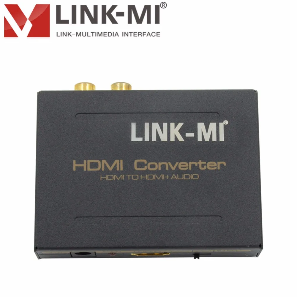 LINK MI HH01 Auido HDMI к + Аудио конвертер Full HD 1080P аналоговый SPDIF L/R аудио до 1080p PASS/2.0CH/5.1CH 5V1A