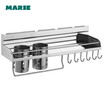 

Bathroom Stainless Steel Modern Style bathroom shelf cosmetic holder bathroom shelf with hooks basket for bathroom shelf 50cm