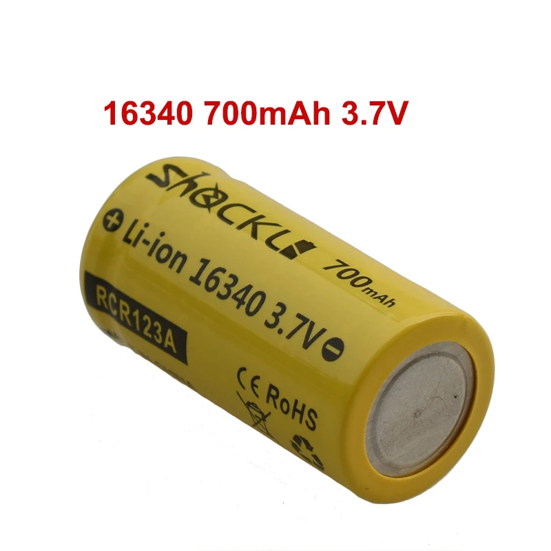 4 шт./лот аккумулятор RCR123A Shockli 16340 700 мАч 3 7 В литий ионный cr123a для домашней камеры