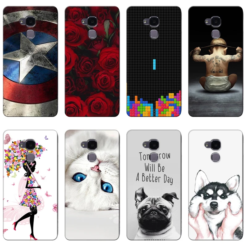 

Good Quality Colorful Cases for Huawei Honor 5C / Honor 7 Lite /GT3 Printing Drawing Phone Girls Cover Silicone Soft Case