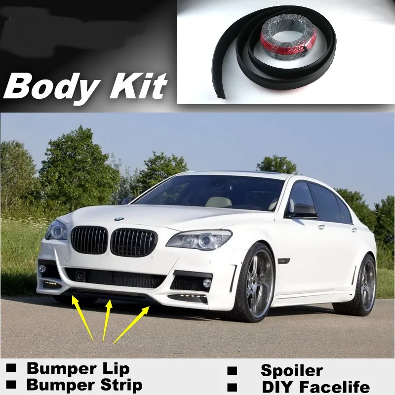 Bumper Lip Lips For BMW 7 E32 E38 E65 E66 E67 E68 F01 F02 Top Gear Shop Spoiler For Car Tuning TOPGEAR Show Body Kit + Strip