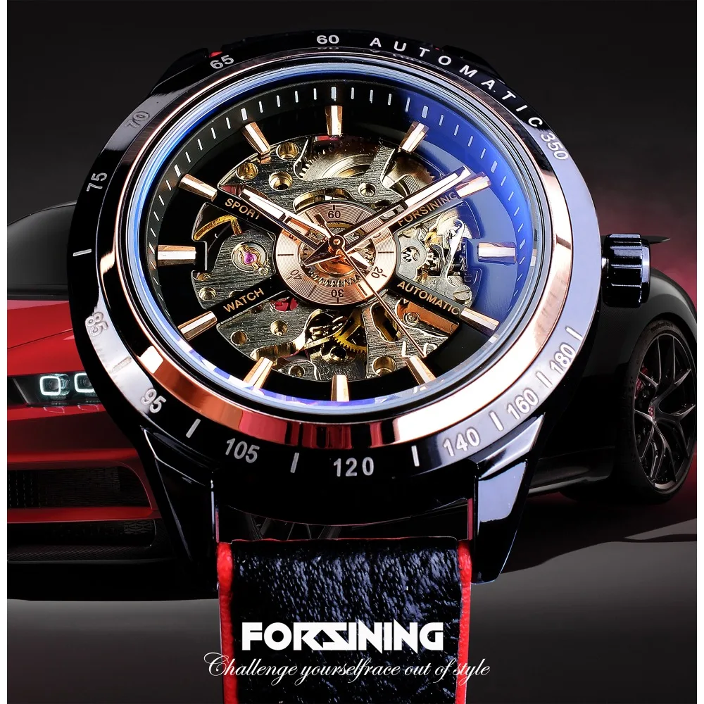Transparent Luxury Belt Forsining Automatic 2017 1