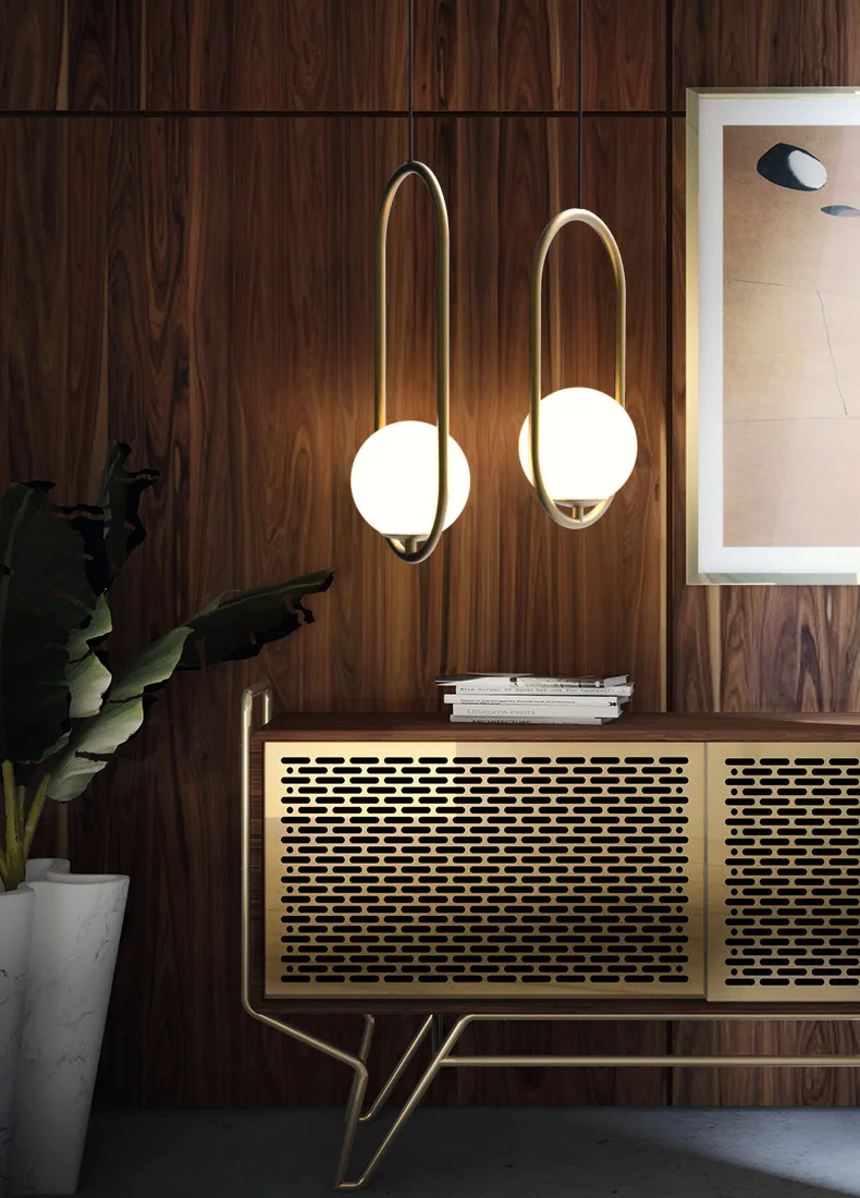Bola de Vidro Estúdio de Design Sala de Cabeceira Loja de Luz com Lâmpadas Lustre Criativo Nórdico Luzes Penduradas Ailse Café Led 10 Design nórdico bola de vidro lustre criativo