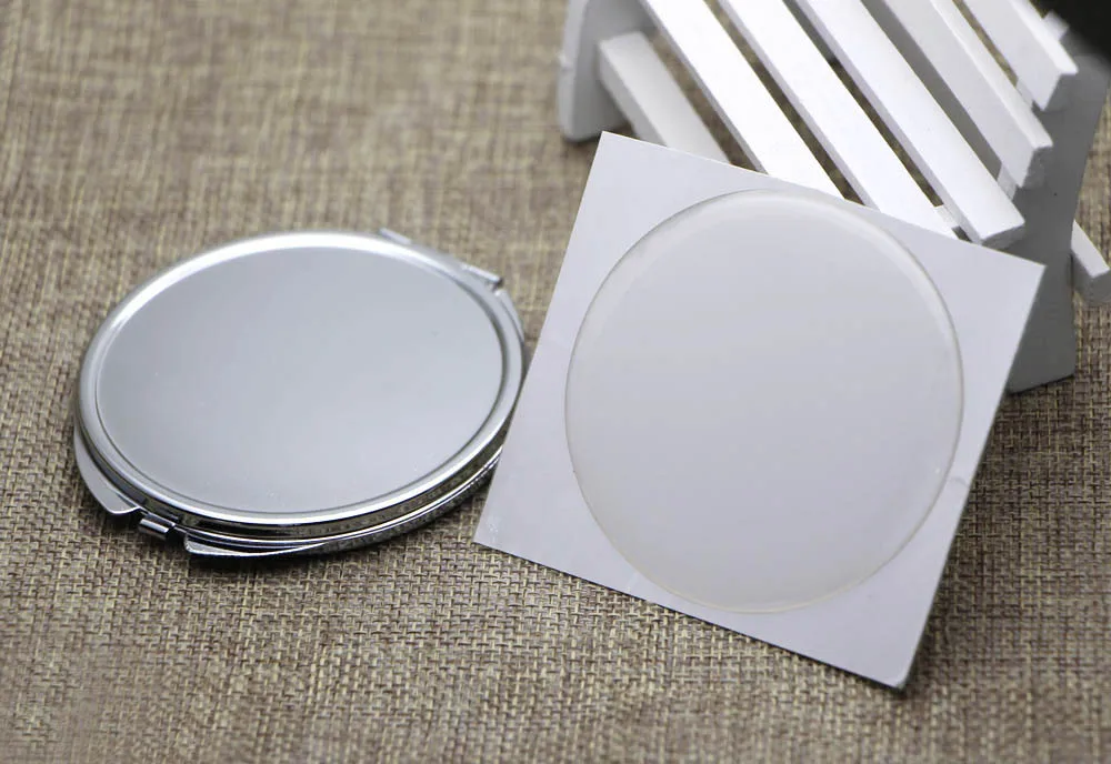 Mirror Compact DIY Kits 72mm Compact Mirror Blank Pocket Foldable