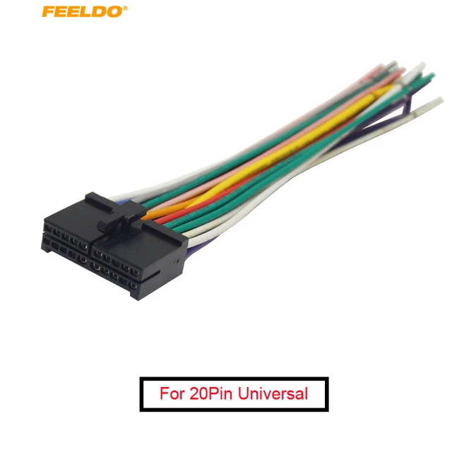 Feeldo 1pc 20pin Universal Aftermarket Car Head Unit Dvd
