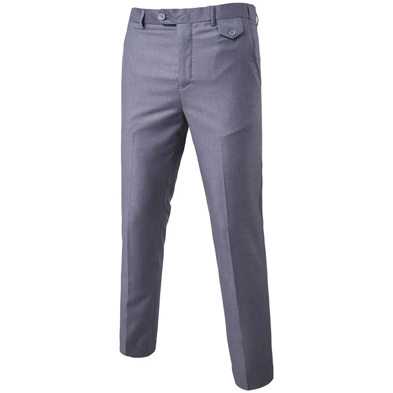 

2019 Fashion New Men's Casual Business Trousers / Men's solid color straight suit pants