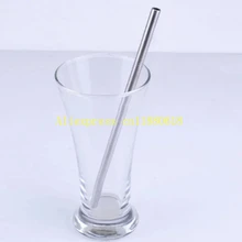 100 шт./лот DHL Fedex 6 мм " Эко-Нержавеющая сталь Трубочки изгиб и прямой смузи многоразовые соломы