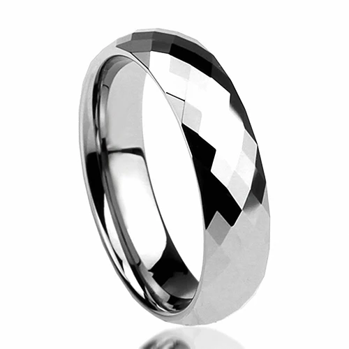 QueenWish-Unisex-Mens-6MM-Tungsten-Comfort-Fit-Wedding-Band-Ring-Polished-Multi-Faceted-Promise-Ring500