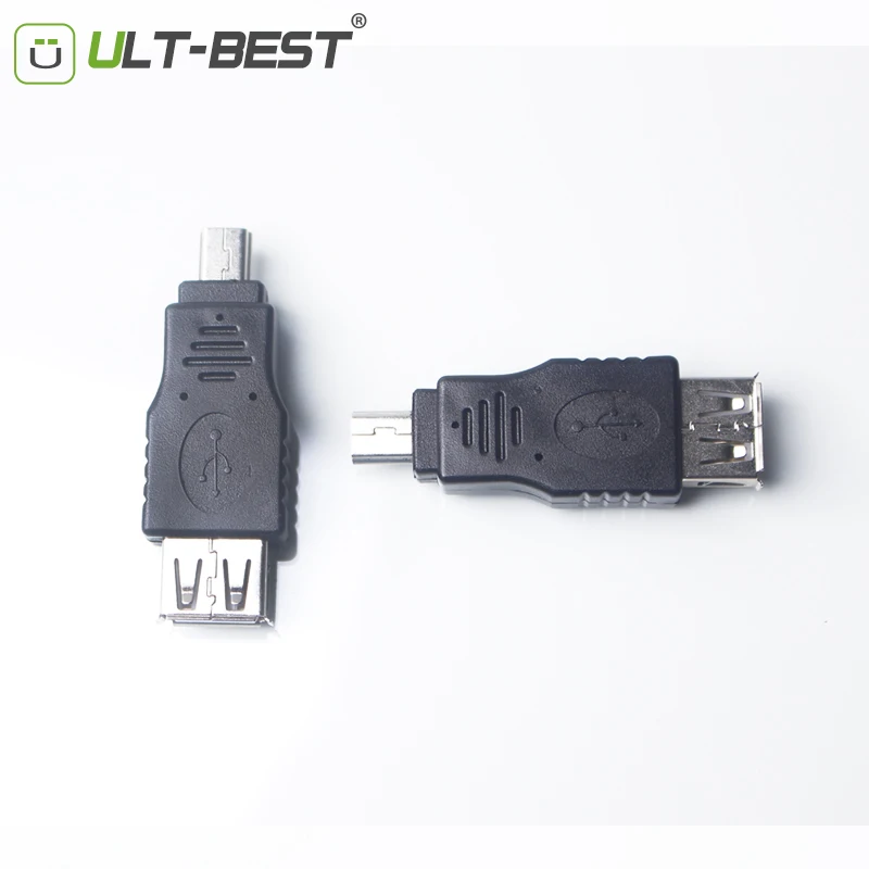 ULT BEST Wholesale Mini USB 5Pin Male to USB Female OTG Adapter